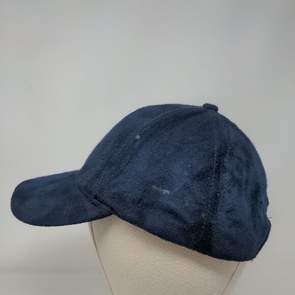 Unbranded Snapback Hat Blue OSFM Suede Adjustable 6 Panel Blank - Picture 3 of 7